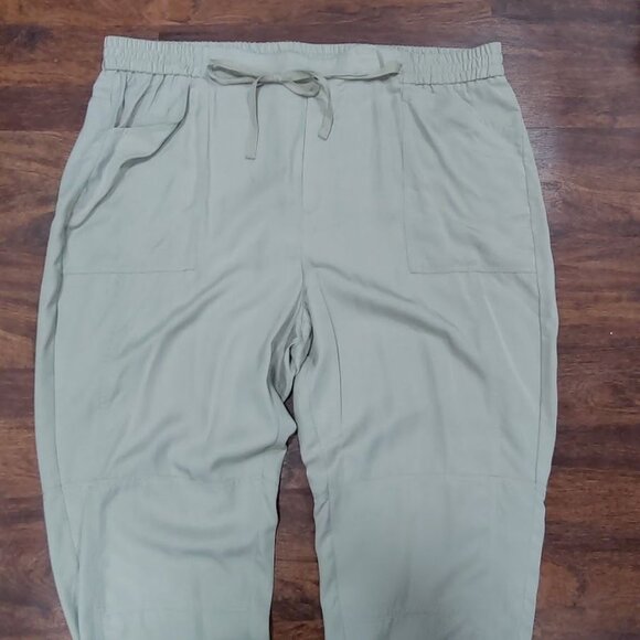 Banana Republic Green Place Holder Relaxed Lyocell Jogger Pants Plus Size 20 - Picture 5 of 12